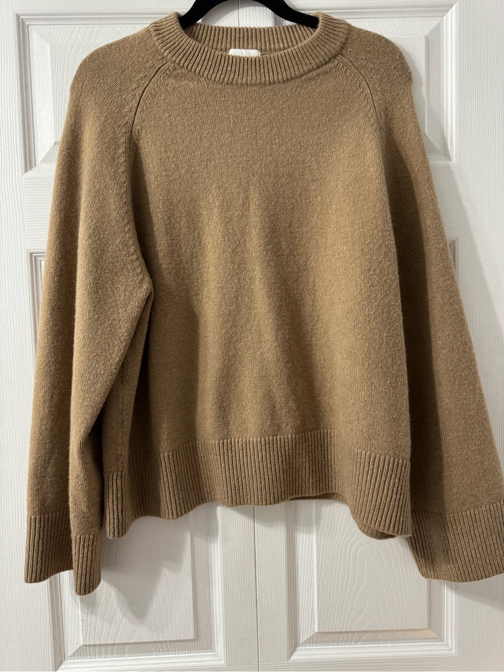 H&M Loose Fit Crewneck Sweater in Camel